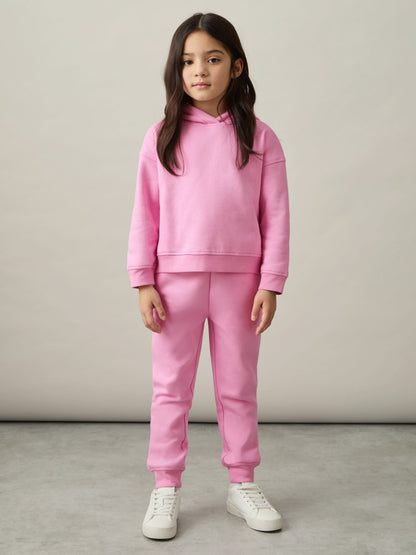 4-9 yrs Cotton-Blend Hoodie And Joggers Set in Bright Pink | Reiss Children & Baby Popular