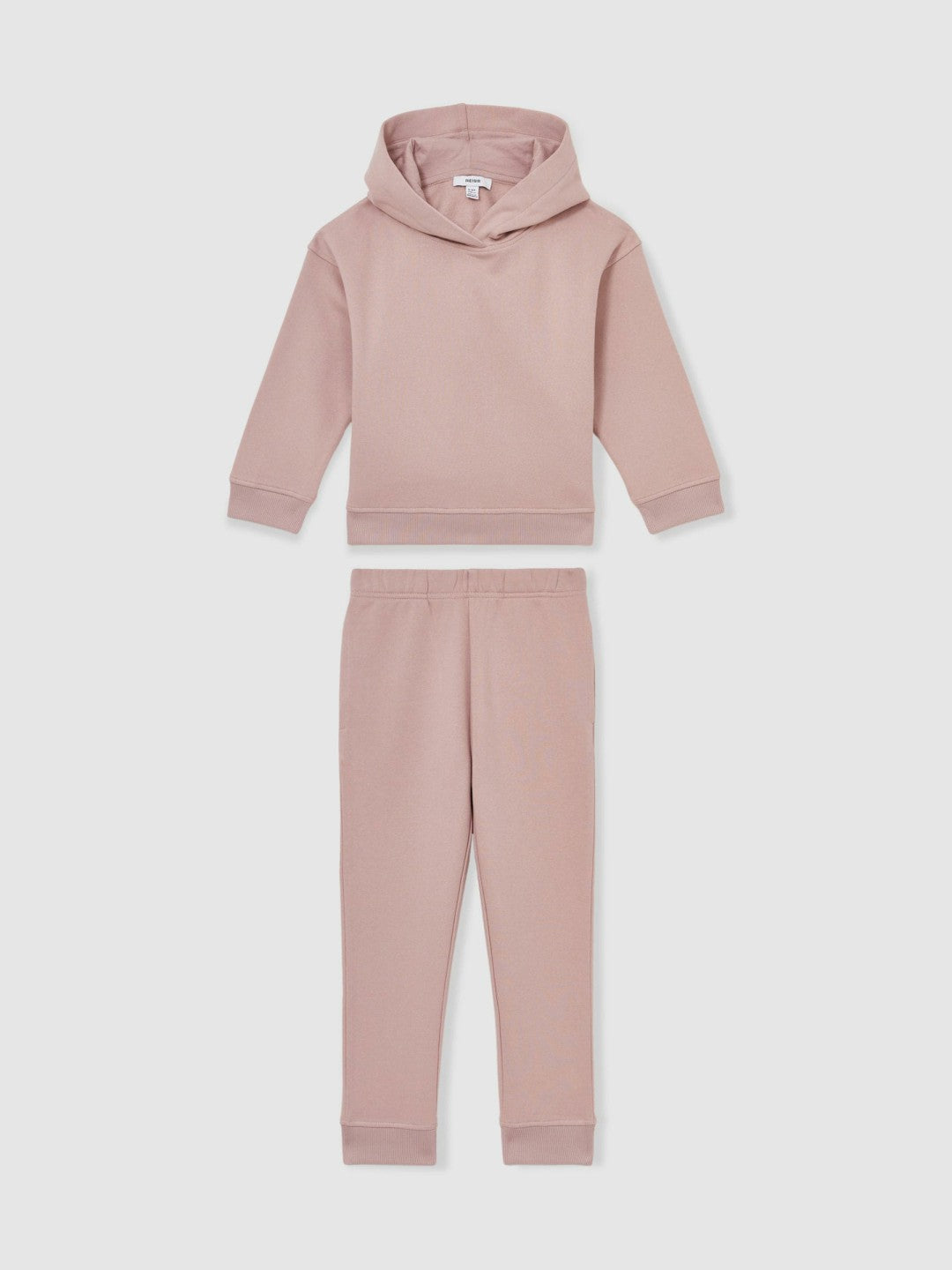 9-13 yrs Cotton-Blend Hoodie And Joggers Set in Mink | Reiss Children & Baby Signature
