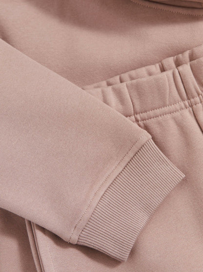 9-13 yrs Cotton-Blend Hoodie And Joggers Set in Mink | Reiss Children & Baby Signature