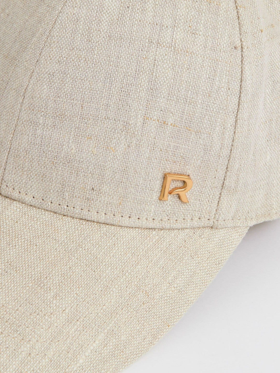 Linen Logo Baseball Cap in Neutral | Reiss Women Premium