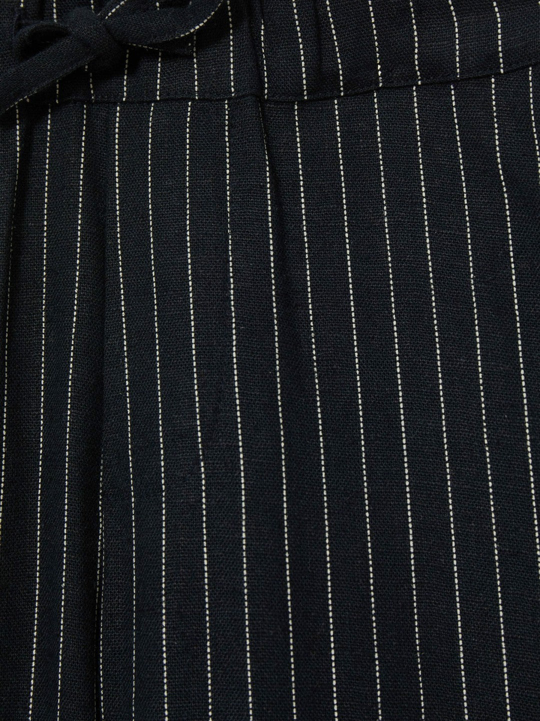 Linen-Blend Drawstring Trousers in Navy Stripe | Reiss Children & Baby Premium