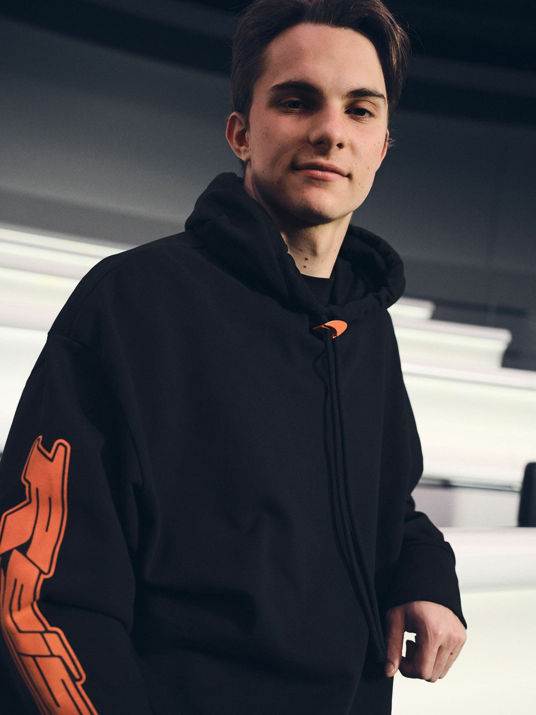 McLaren F1 Team Oversize Toggle Hoodie Unisex Fit in Black | Reiss Men Featured