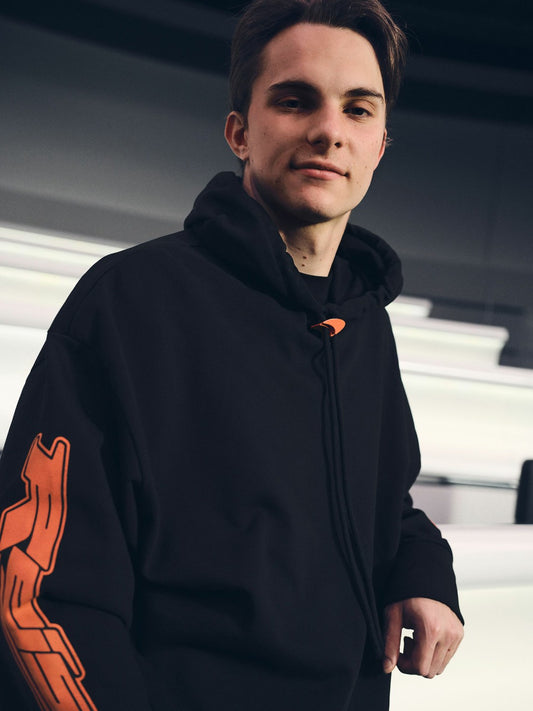 McLaren F1 Team Oversize Toggle Hoodie Unisex Fit in Black | Reiss Men Featured