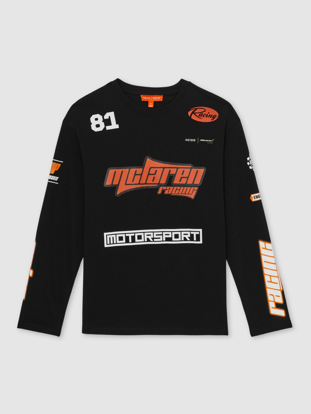 McLaren F1 Team Cotton Logo T-Shirt Unisex Fit in Black | Reiss Men Popular