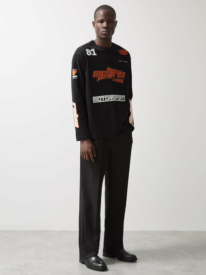 McLaren F1 Team Cotton Logo T-Shirt Unisex Fit in Black | Reiss Men Popular