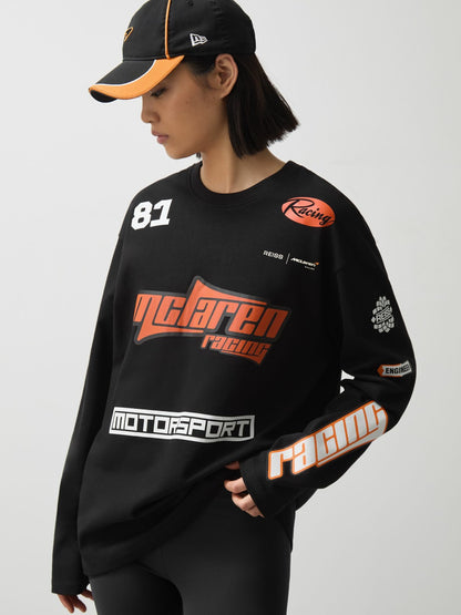 McLaren F1 Team Cotton Logo T-Shirt Unisex Fit in Black | Reiss Men Popular