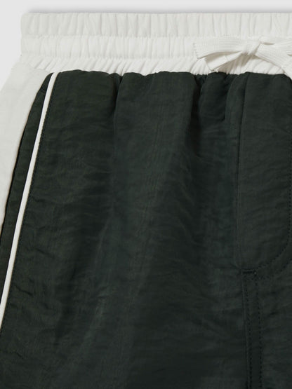 9-13 yrs Colour-Block Piped Swim Shorts in Green/White | Reiss Children & Baby New