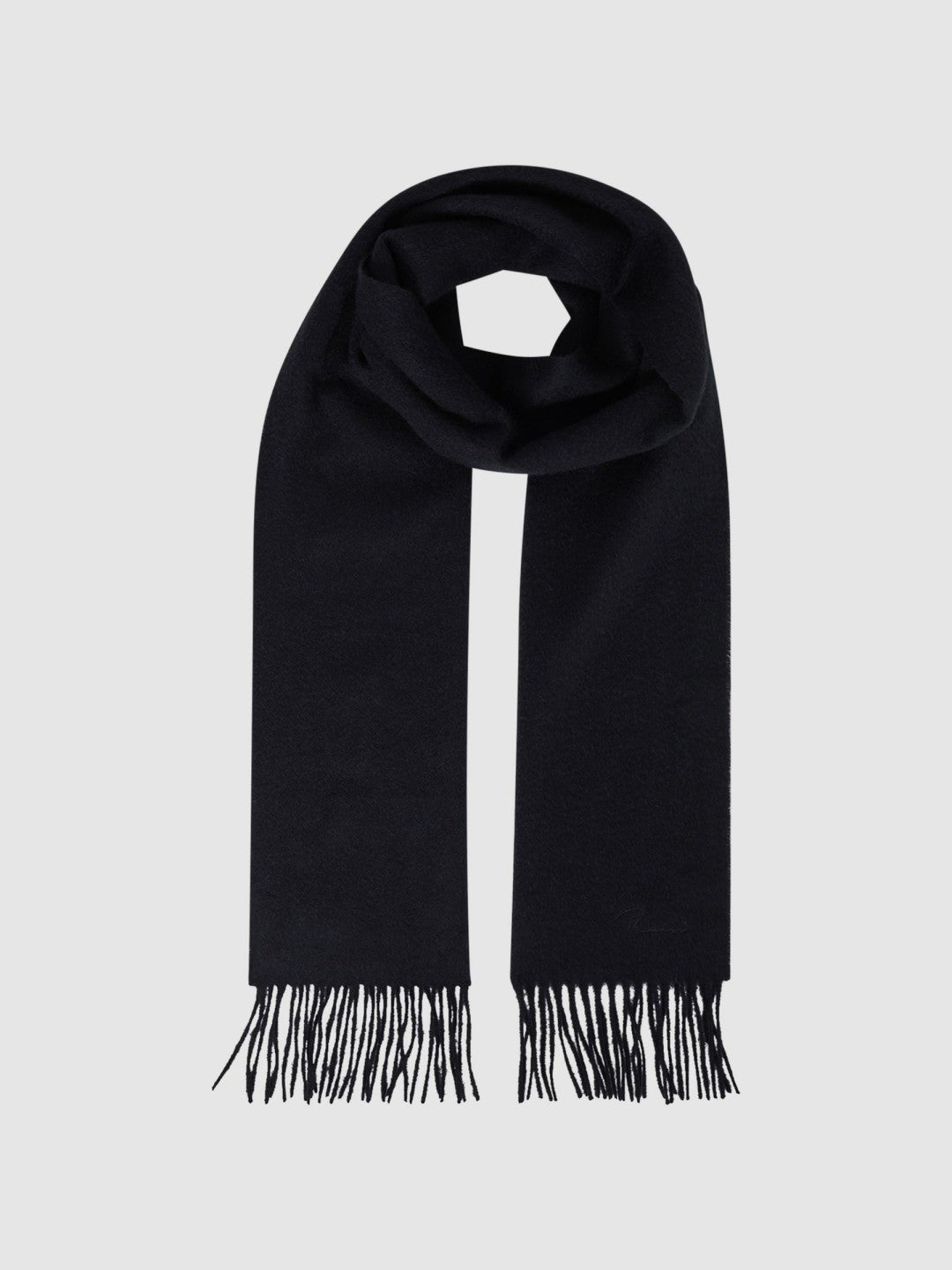 Wool and Cashmere Scarf in Navy | Reiss Men Exclusive