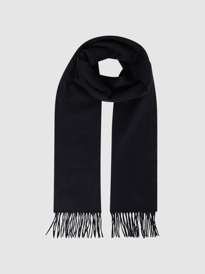 Wool and Cashmere Scarf in Navy | Reiss Men Exclusive