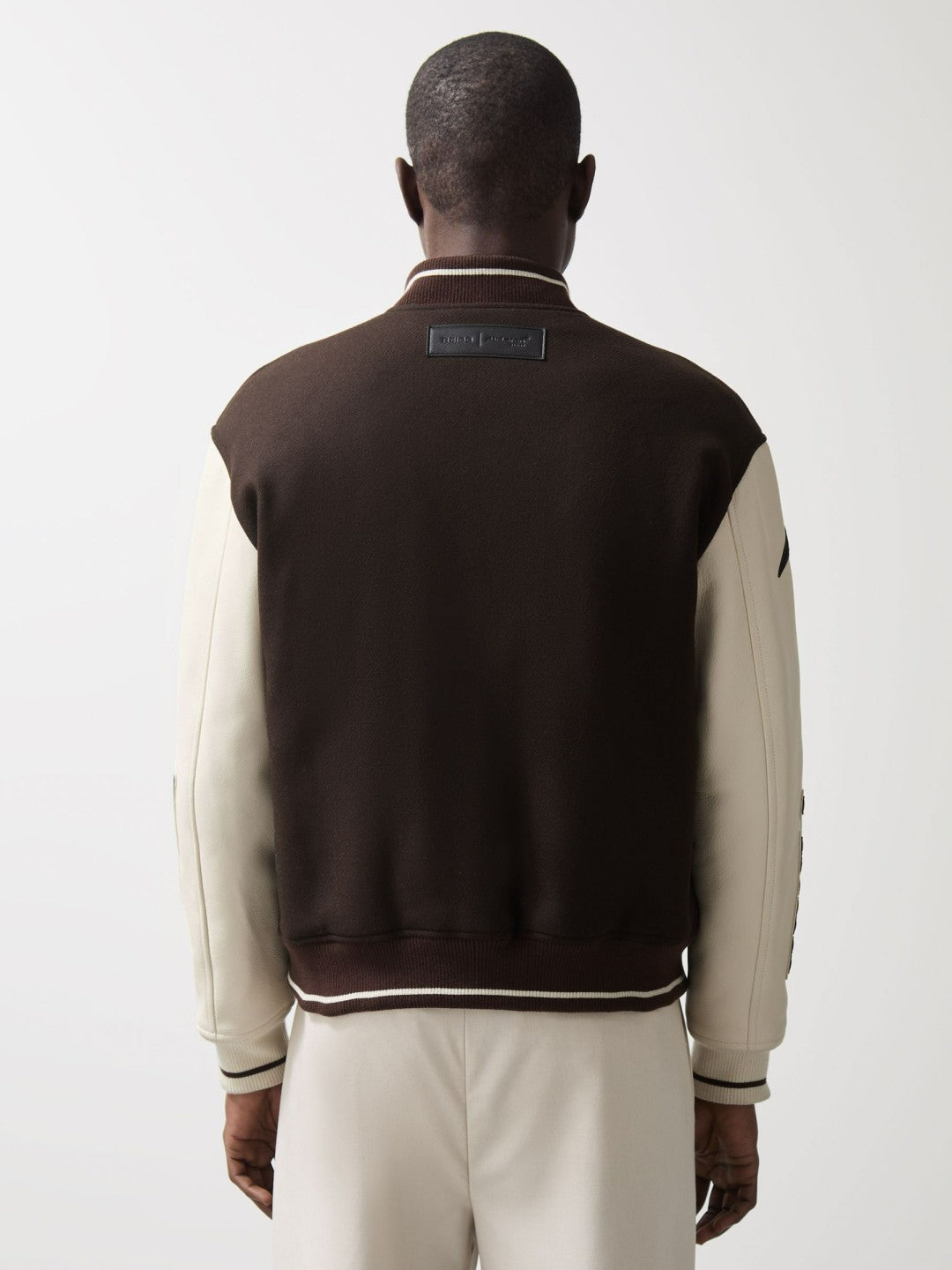 McLaren F1 Team Bomber Jacket in Brown/Ivory/White | Reiss Men Popular
