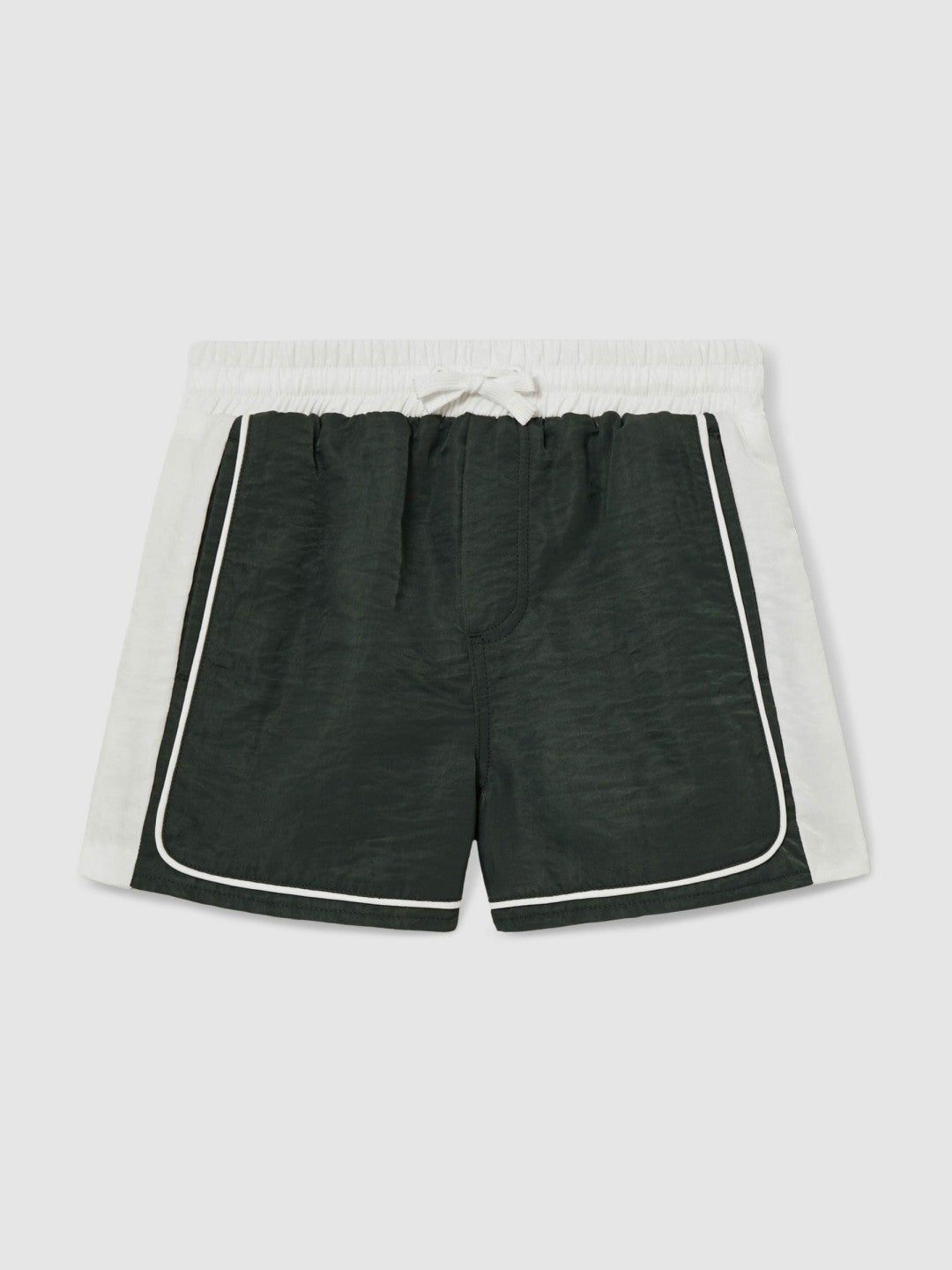 3-9 yrs Colour-Block Piped Swim Shorts in Green/White | Reiss Children & Baby Trending