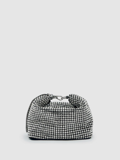 Crystal Bracelet Pouch Bag in Silver | Reiss Women Trending