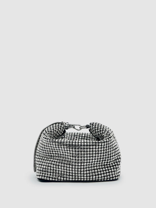 Crystal Bracelet Pouch Bag in Silver | Reiss Women Trending