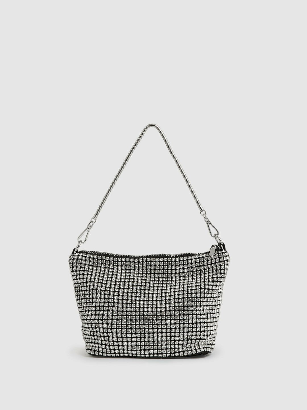 Crystal Bracelet Pouch Bag in Silver | Reiss Women Trending