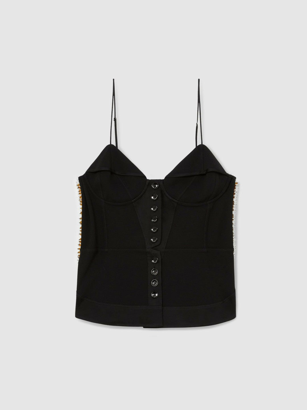Atelier Embellished Corset Top in Black | Reiss Women Recommended