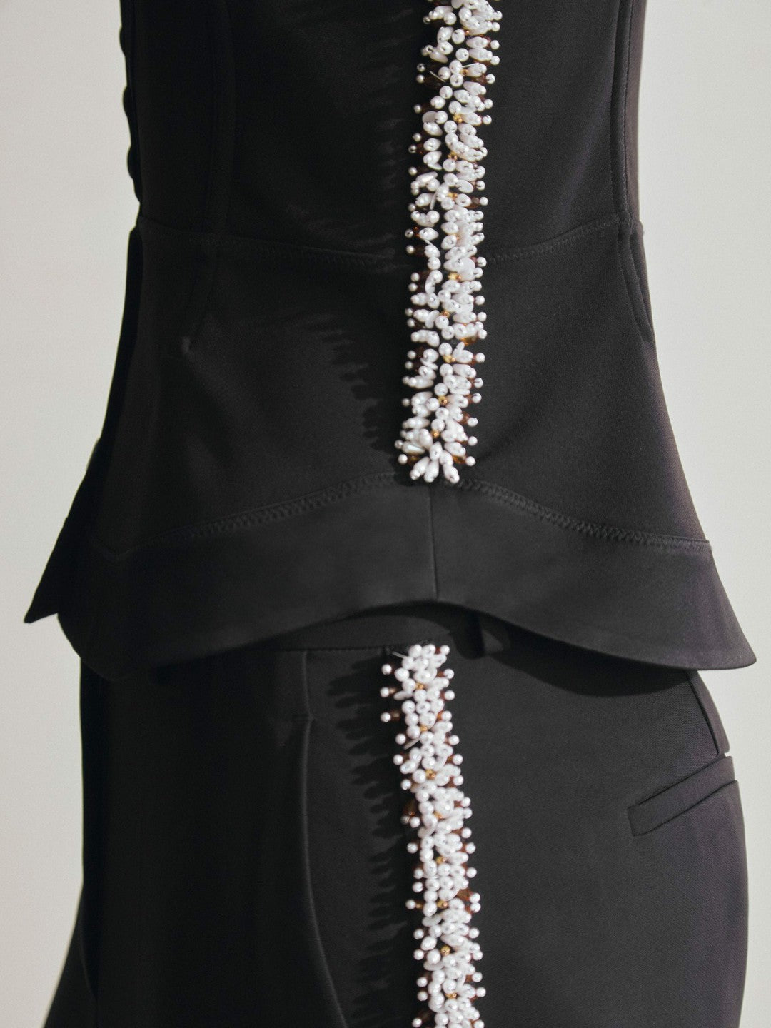 Atelier Embellished Corset Top in Black | Reiss Women Recommended