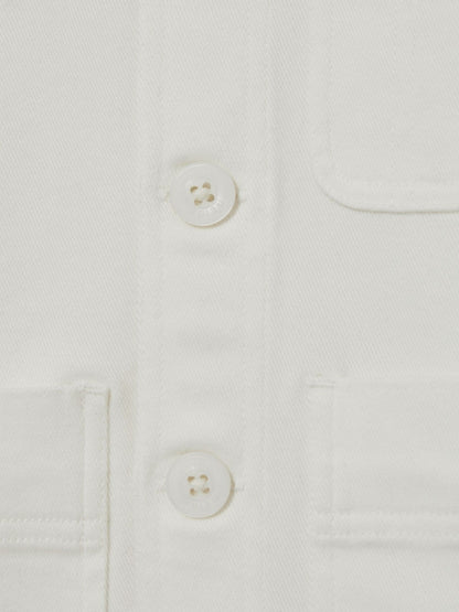 Cotton-Blend Work Jacket in Off White | Reiss Children & Baby Signature