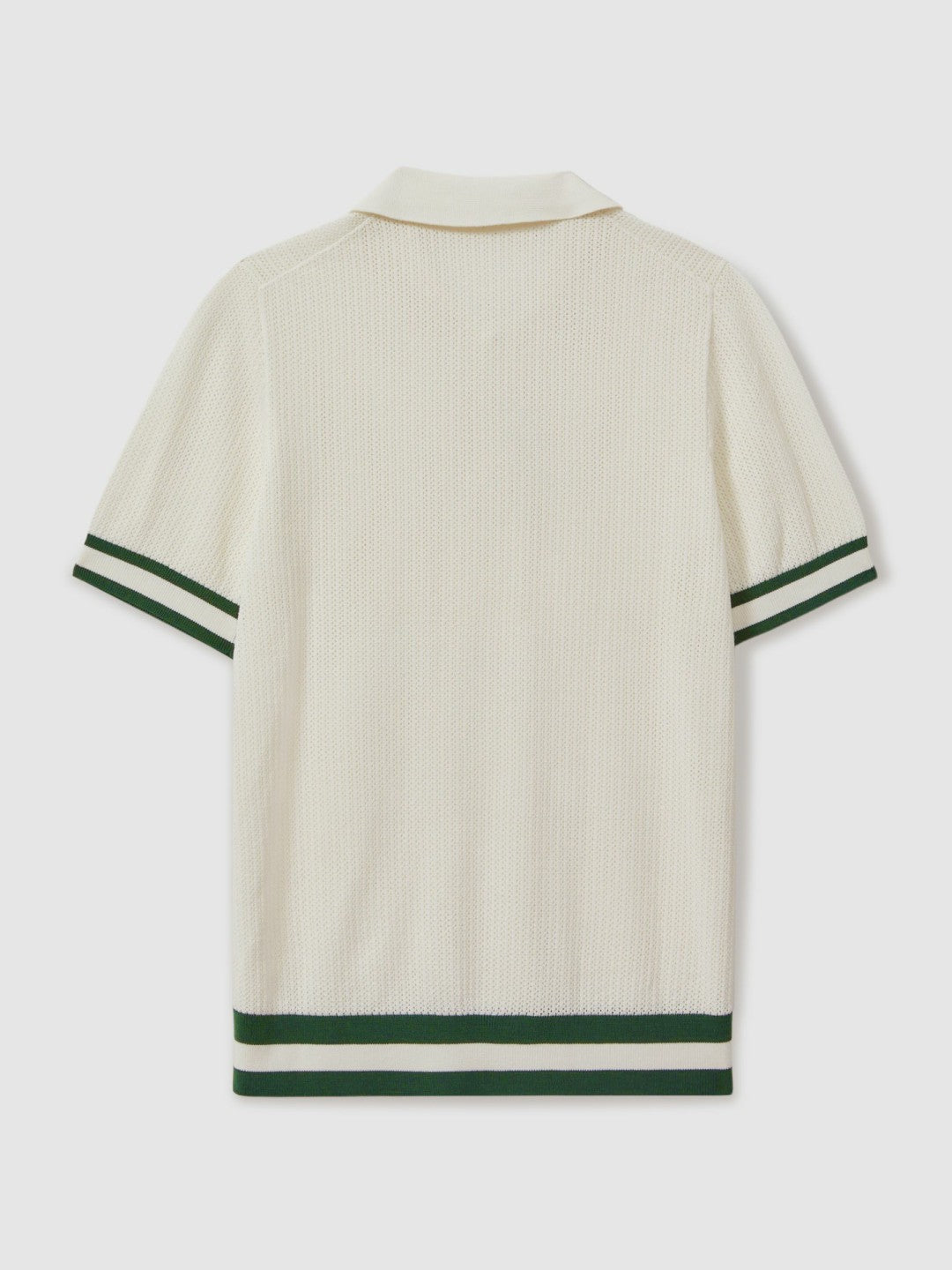 | Ché Knitted Half-Button Polo Shirt in White | Reiss Men Recommended