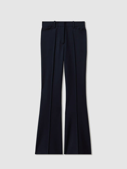 Petite Flared Suit Trousers in Navy | Reiss Women Signature