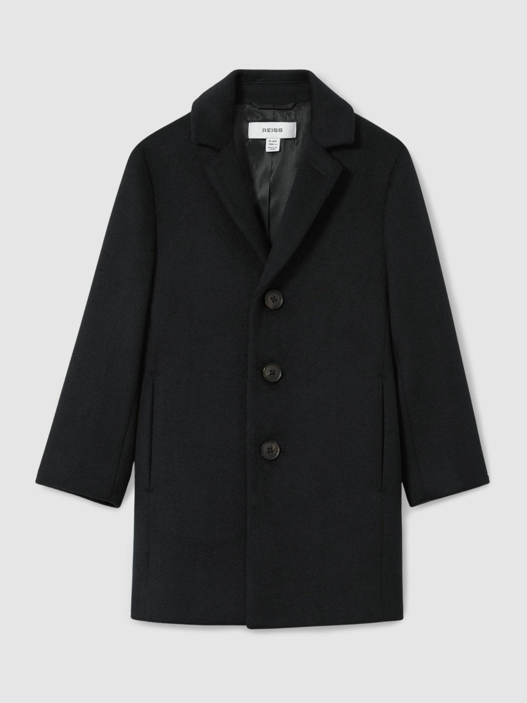3-9 yrs Single Breasted Overcoat in Navy | Reiss Children & Baby Recommended