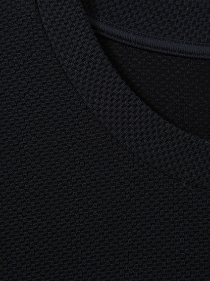 Textured Crew-Neck T-Shirt in Navy | Reiss Men Exclusive