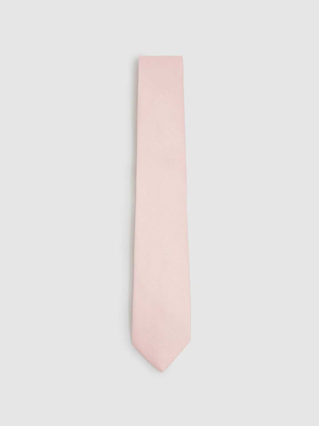 Textured Silk Blend Tie in Light Pink | Reiss Men Exclusive