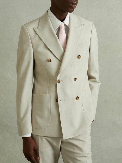 Textured Silk Blend Tie in Light Pink | Reiss Men Exclusive