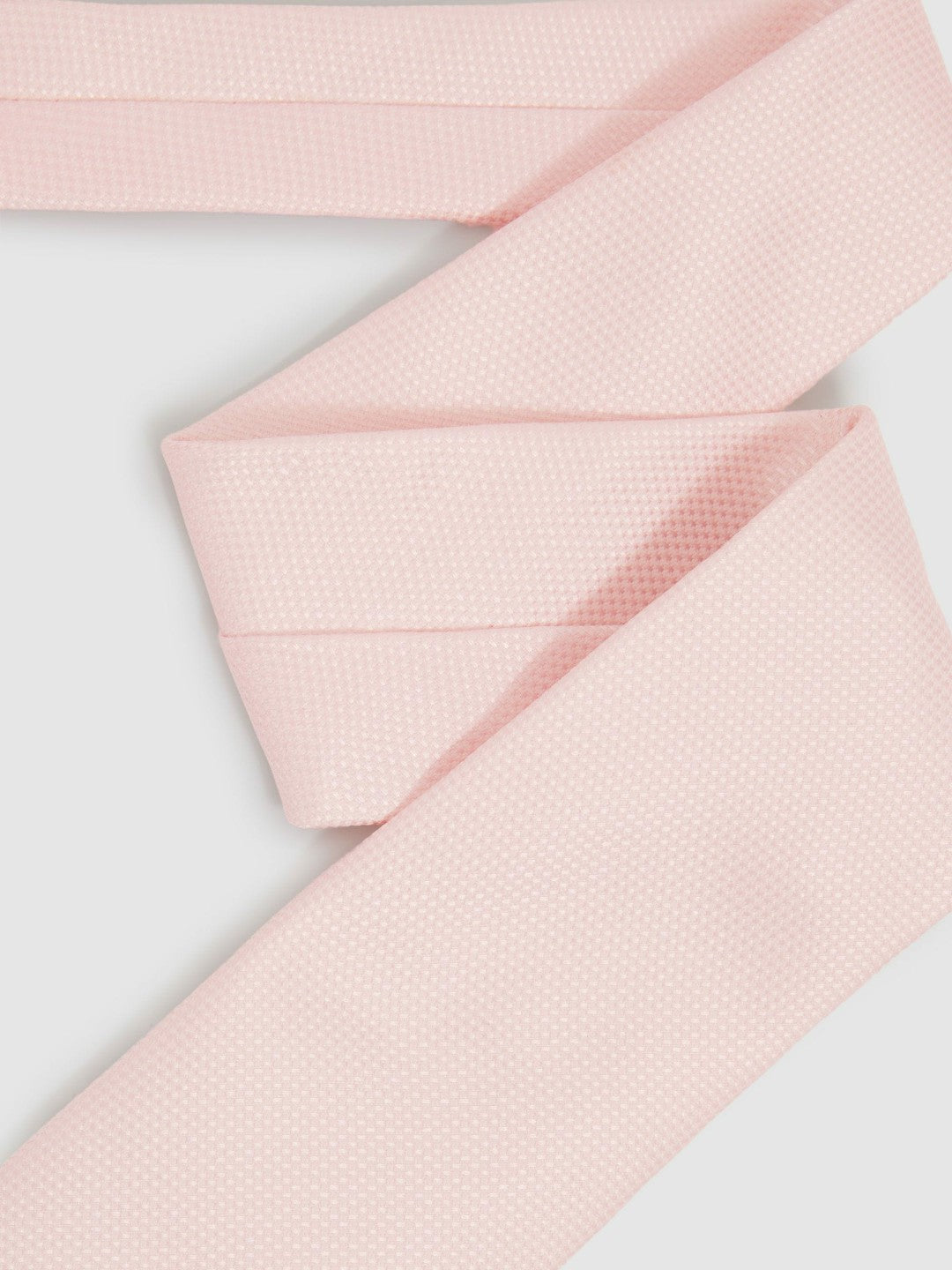 Textured Silk Blend Tie in Light Pink | Reiss Men Exclusive