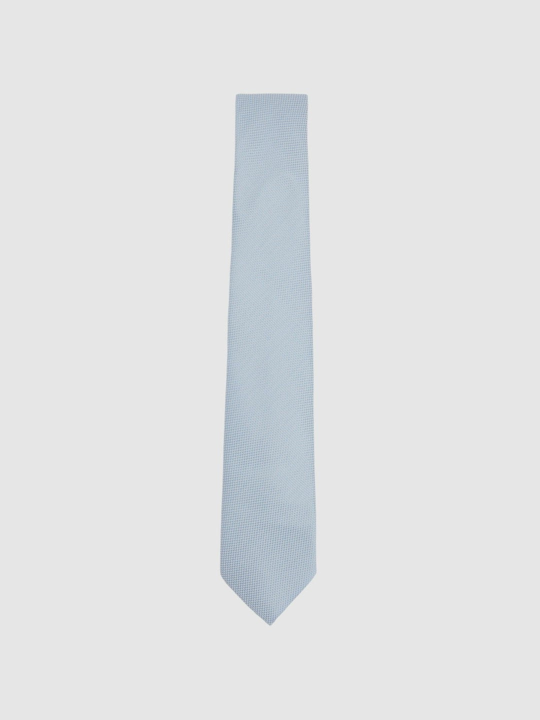 Textured Silk Blend Tie in Light Blue | Reiss Men Premium