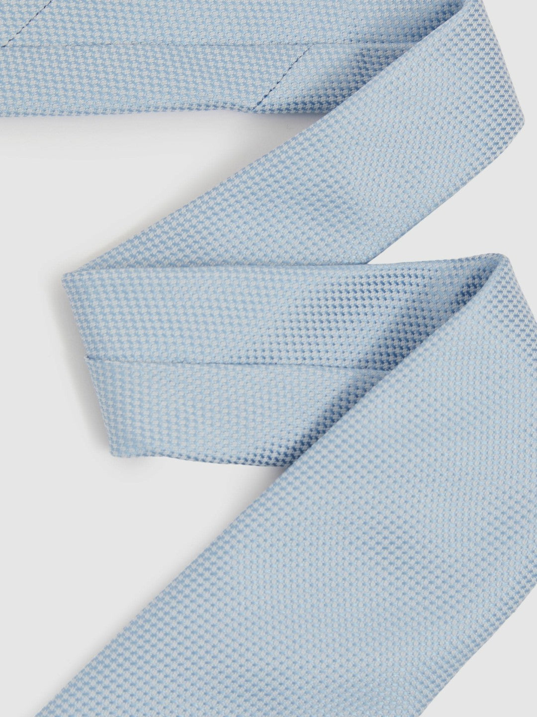 Textured Silk Blend Tie in Light Blue | Reiss Men Premium