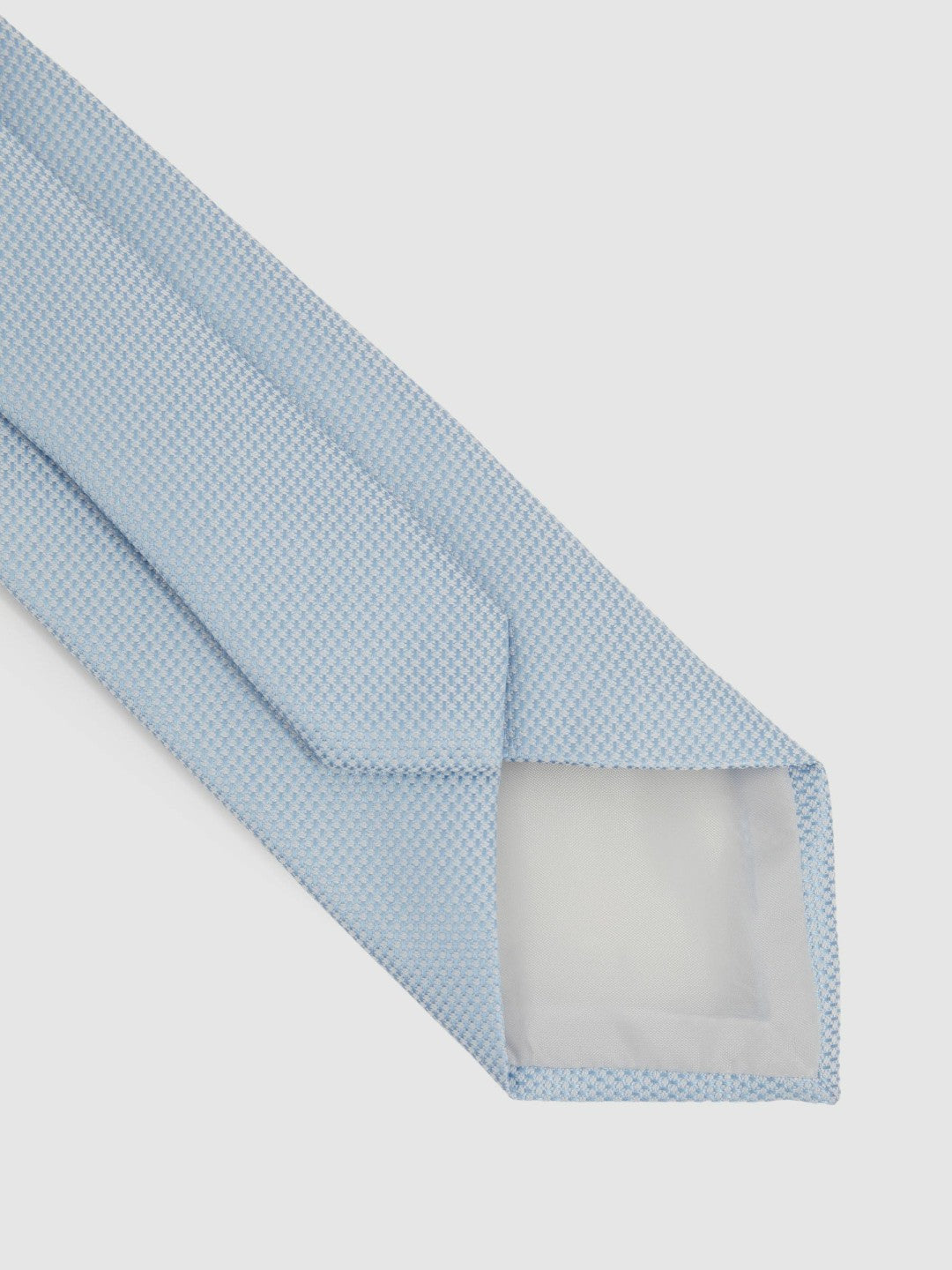 Textured Silk Blend Tie in Light Blue | Reiss Men Premium