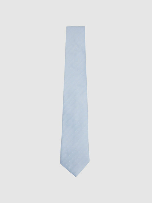 Polka Dot Silk Tie in Light Blue | Reiss Men Recommended