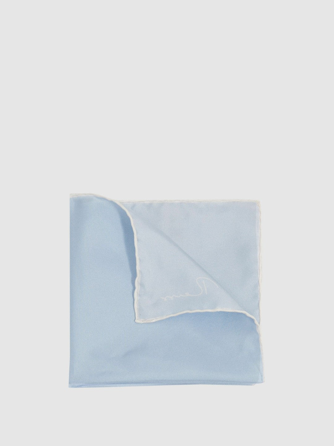 Ceremony Light Blue Silk Pocket Square | Reiss Men Premium