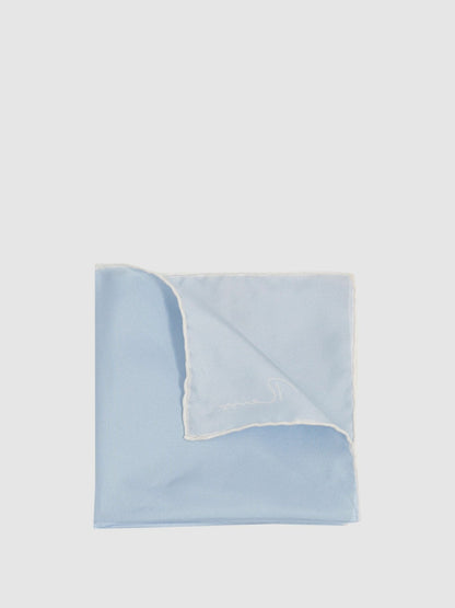 Ceremony Light Blue Silk Pocket Square | Reiss Men Premium
