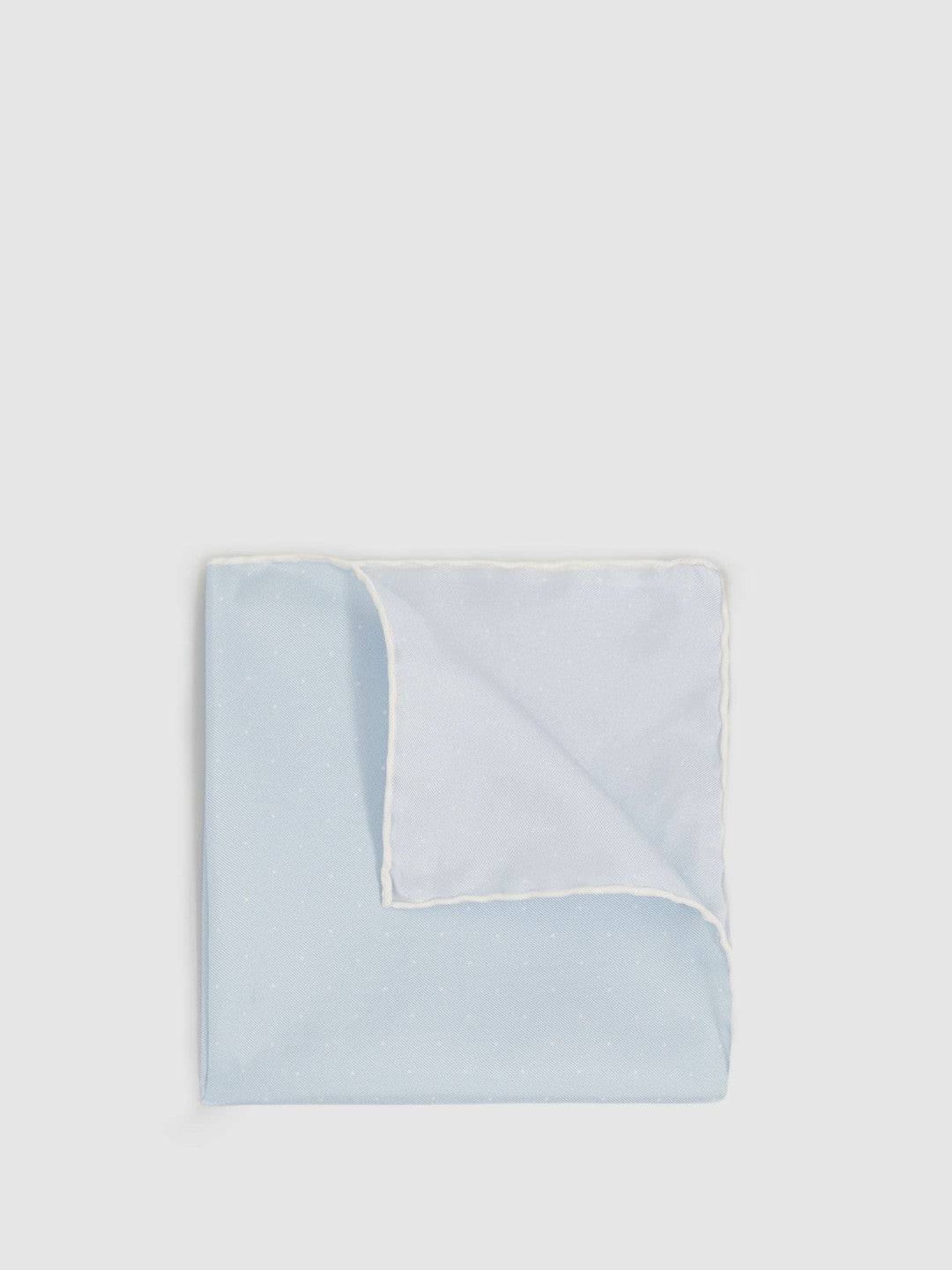 Polka Dot Silk Pocket Square in Light Blue | Reiss Men New
