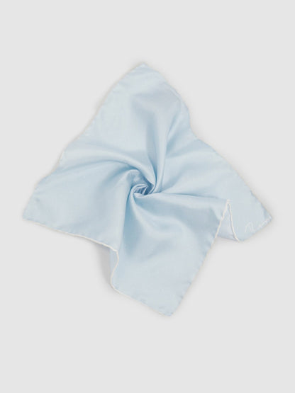 Polka Dot Silk Pocket Square in Light Blue | Reiss Men New