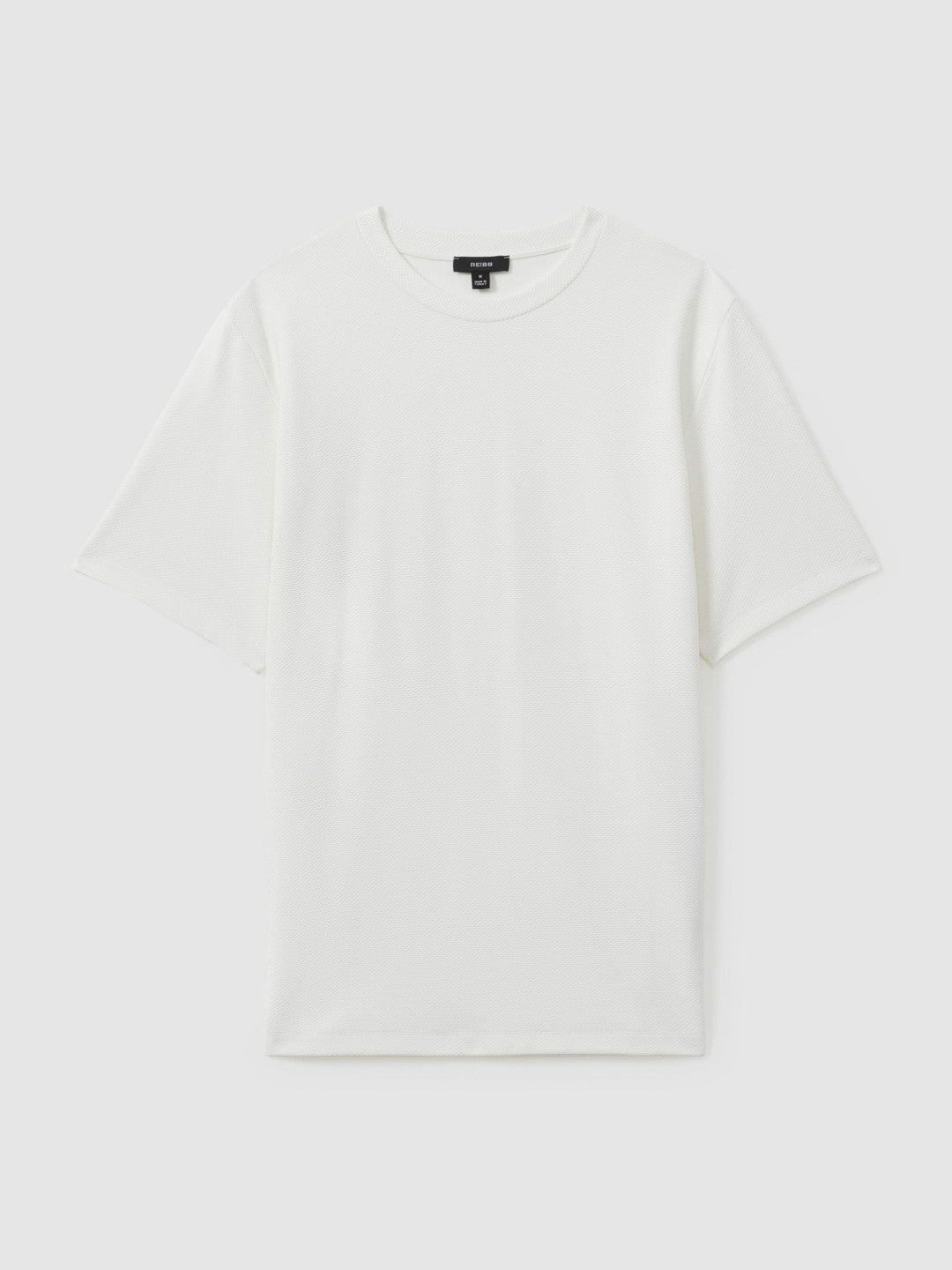 Textured Crew-Neck T-Shirt in Off White | Reiss Men Exclusive