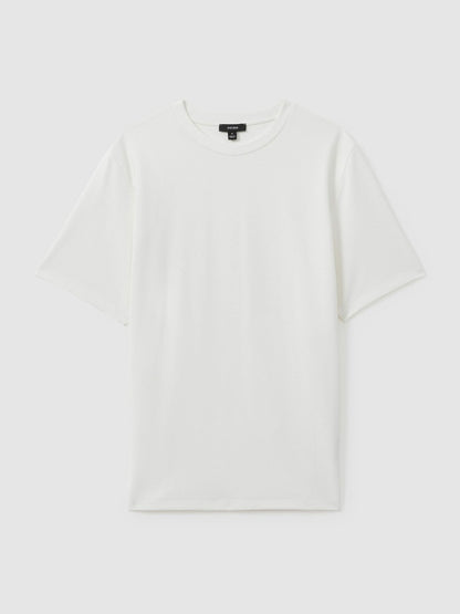 Textured Crew-Neck T-Shirt in Off White | Reiss Men Exclusive