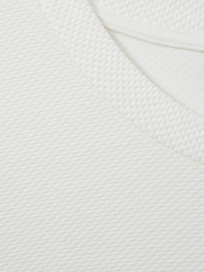 Textured Crew-Neck T-Shirt in Off White | Reiss Men Exclusive