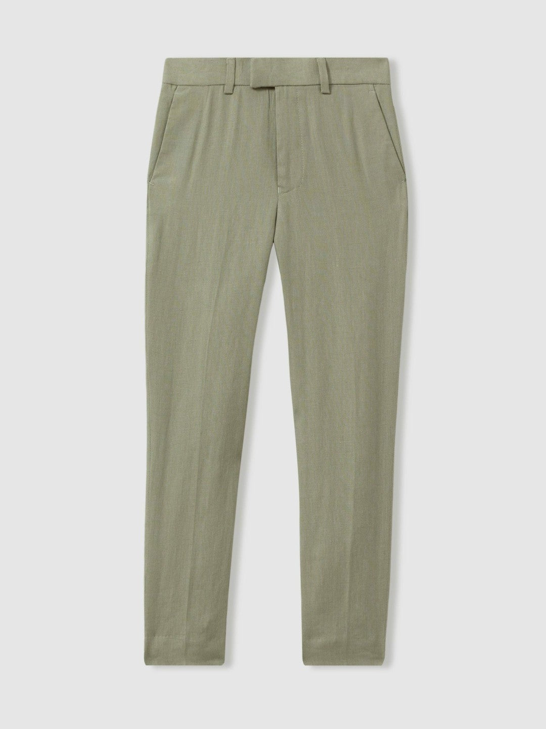 3-9 yrs Slim Fit Linen Adjustable Trousers in Apple | Reiss Children & Baby Best Seller