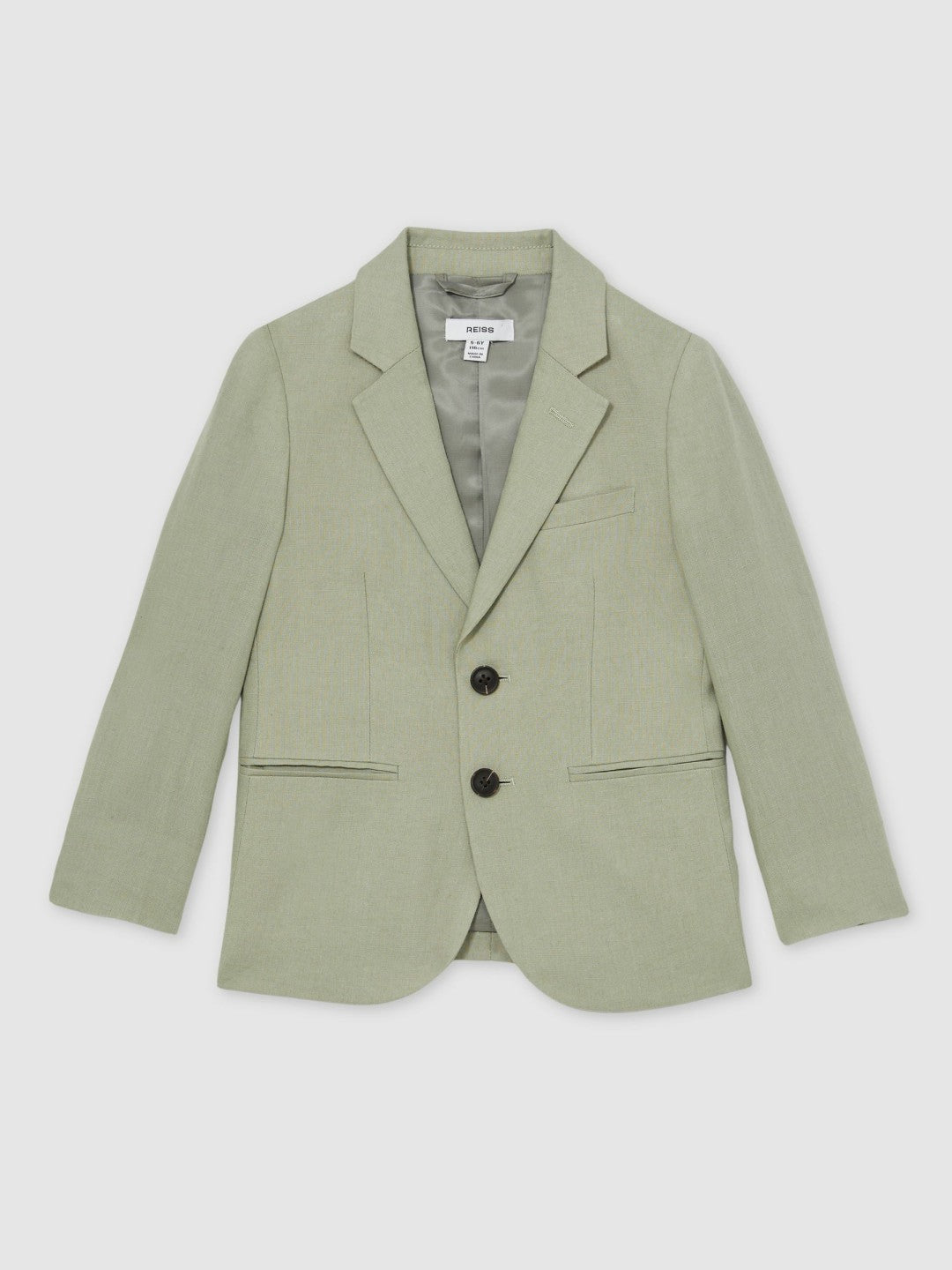 3-9 yrs Linen Single Breasted Blazer in Apple | Reiss Children & Baby Popular