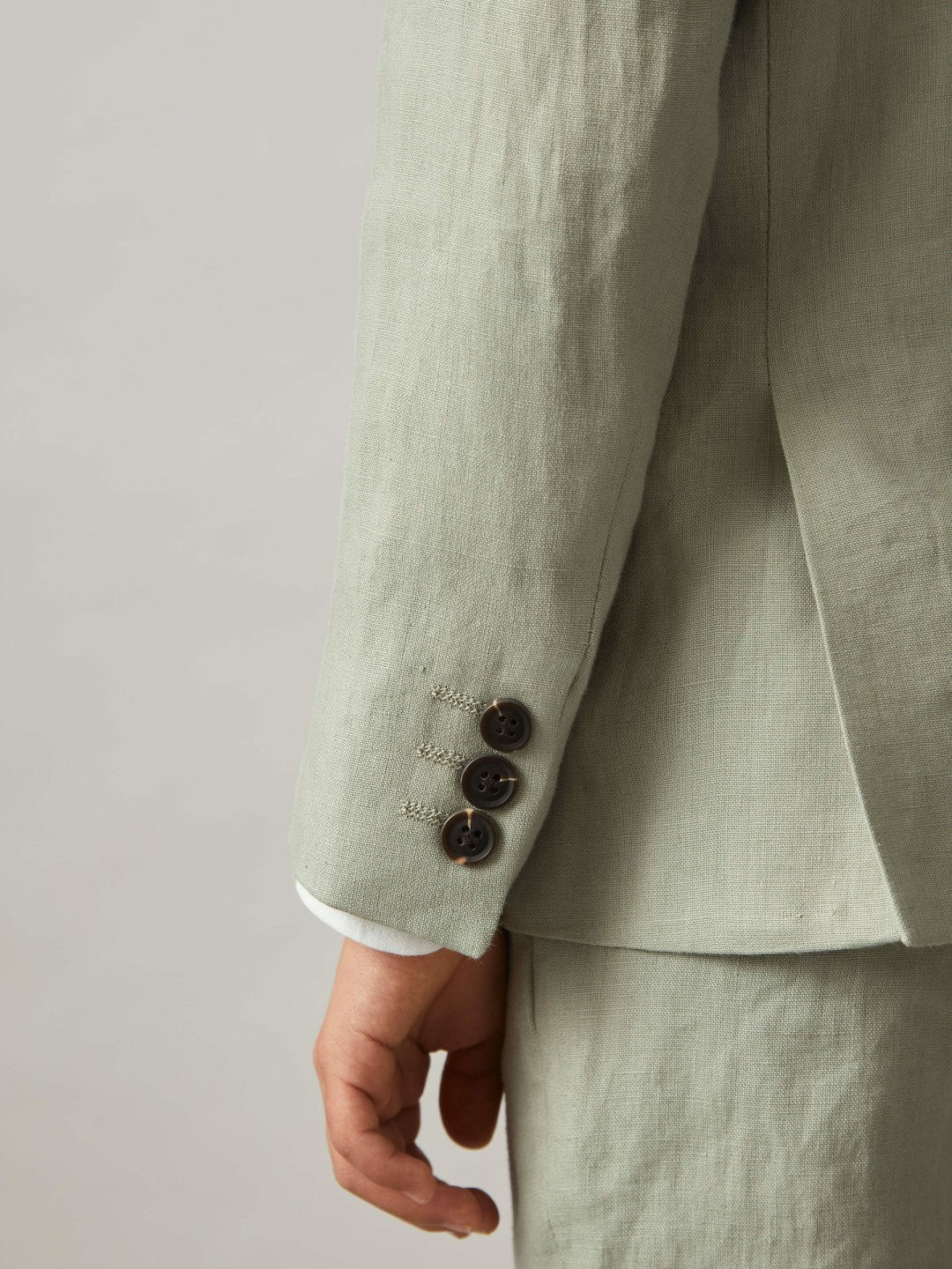 3-9 yrs Linen Single Breasted Blazer in Apple | Reiss Children & Baby Popular