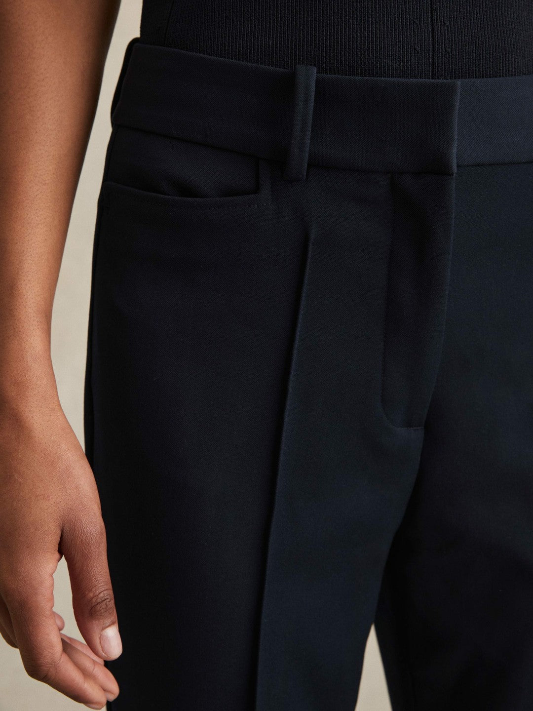 Flared Suit Trousers in Navy | Reiss Women Recommended