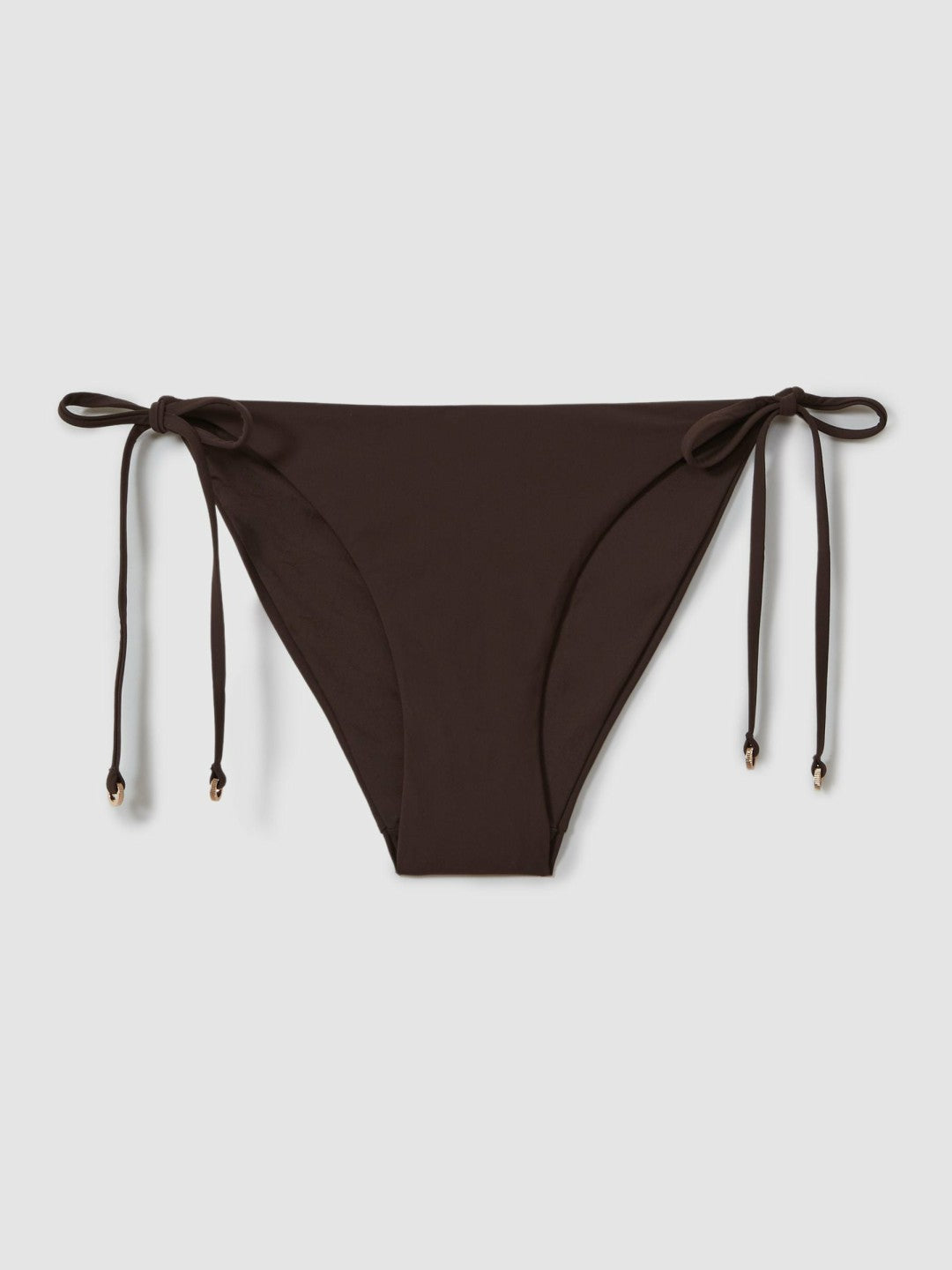 Side Tie Bikini Bottoms in Chocolate | Reiss Women Premium