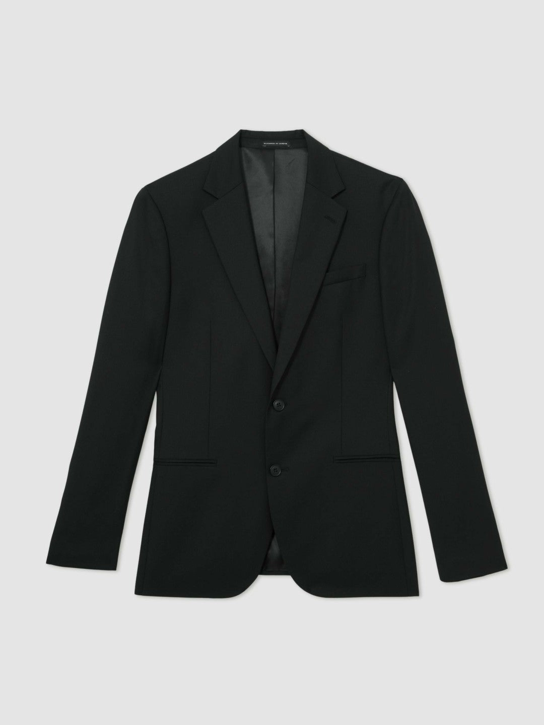 Wool-Blend Single-Breasted Suit Jacket Slim-Fit in Black | Reiss Men Trending