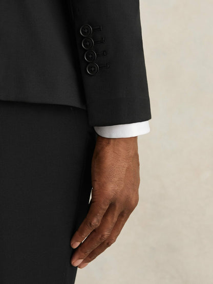 Wool-Blend Single-Breasted Suit Jacket Slim-Fit in Black | Reiss Men Trending
