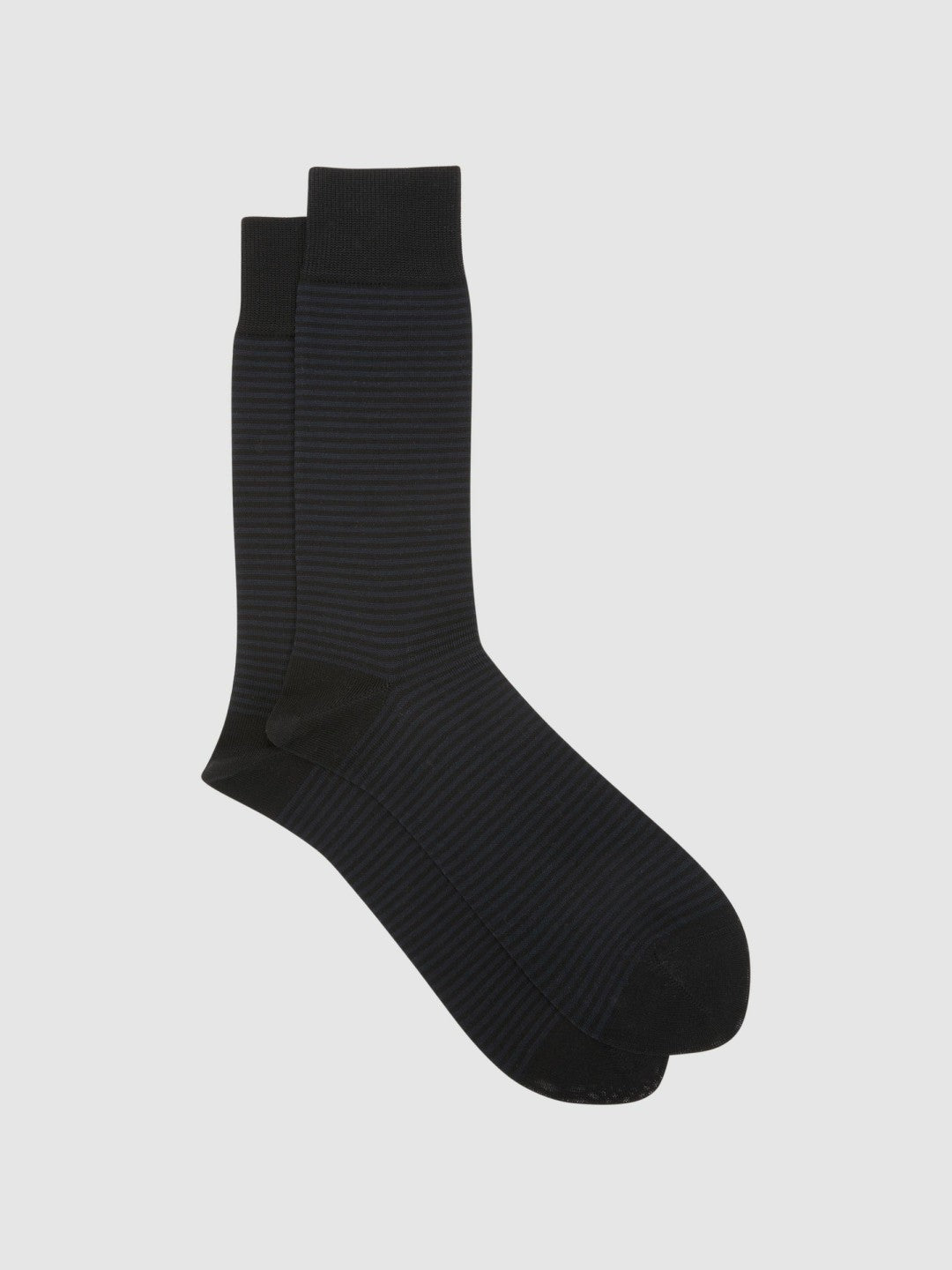 Striped Socks in Black/Navy | Reiss Men Recommended