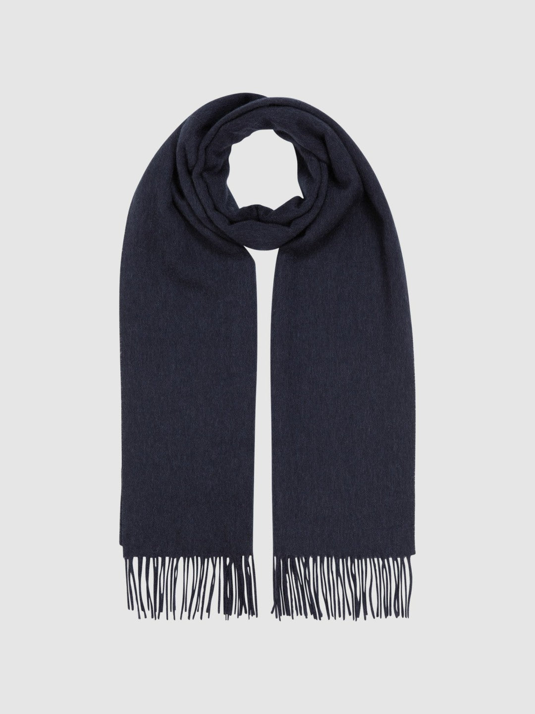 Wool and Cashmere Scarf in Navy | Reiss Men Trending