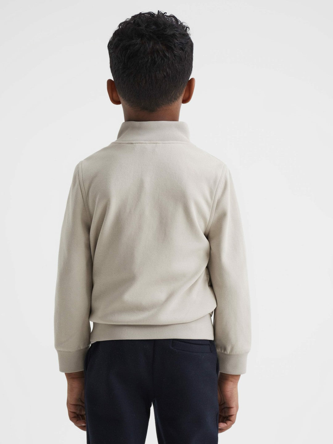 3-9 yrs Funnel Neck Quilted Hybrid Jacket in Stone | Reiss Children & Baby Exclusive