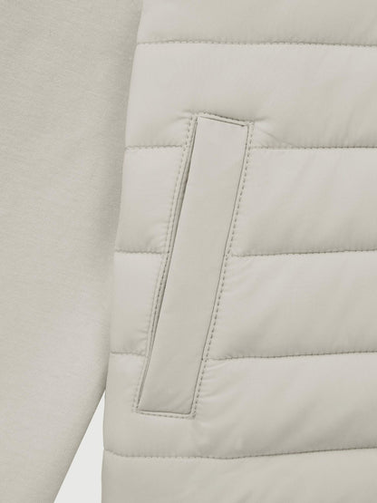 3-9 yrs Funnel Neck Quilted Hybrid Jacket in Stone | Reiss Children & Baby Exclusive